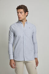Street Monkey Striped Oxford Shirt  Navy