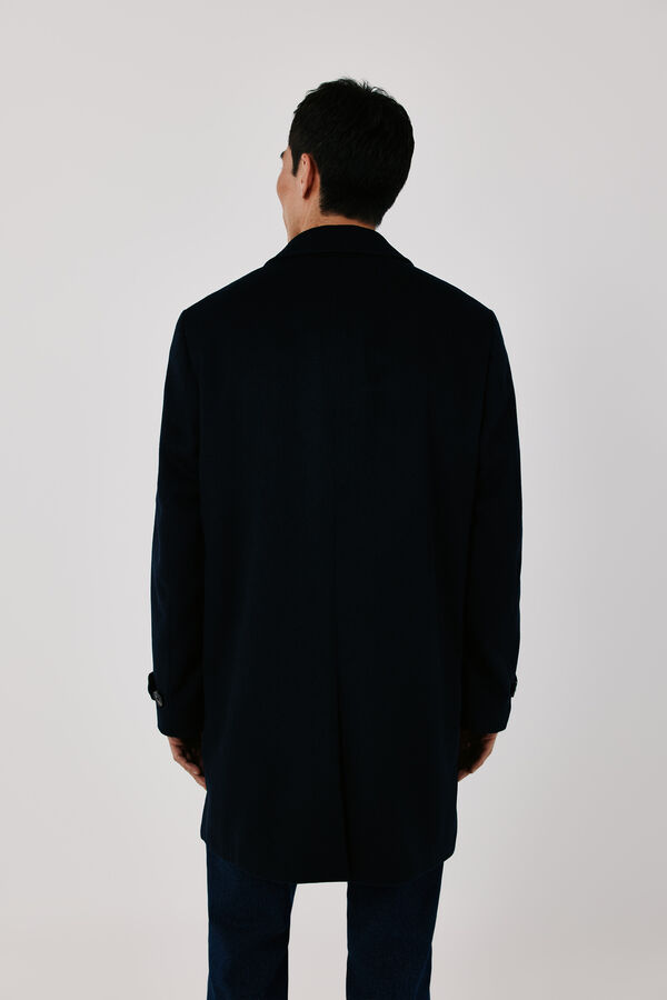 Cortefiel Shirt collar coat Navy
