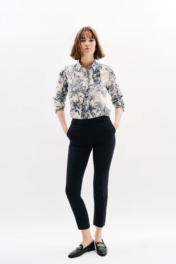 Caroll Camisa de algod&atilde;o Impress&atilde;o