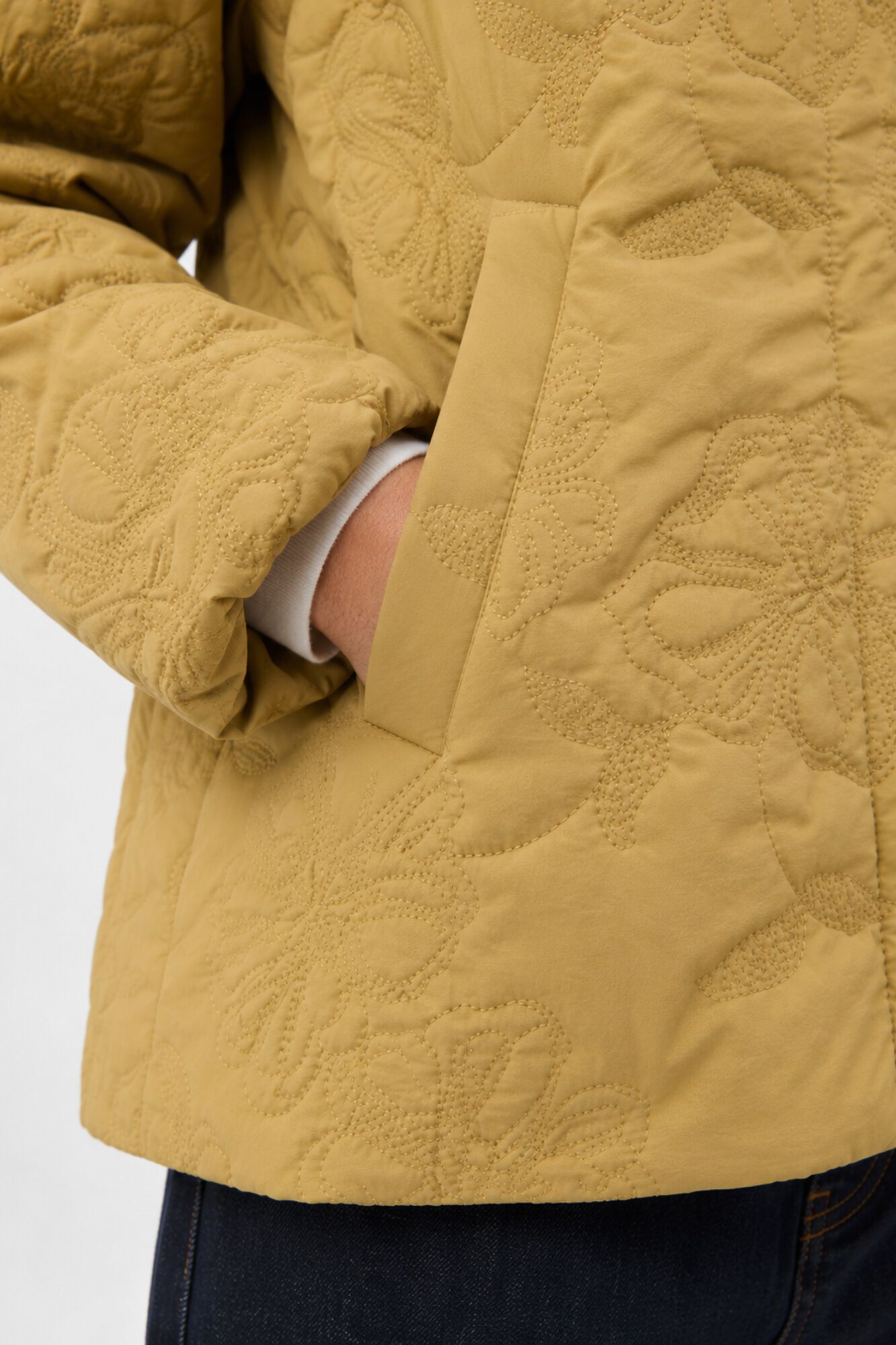 Object Embroidered puffer jacket