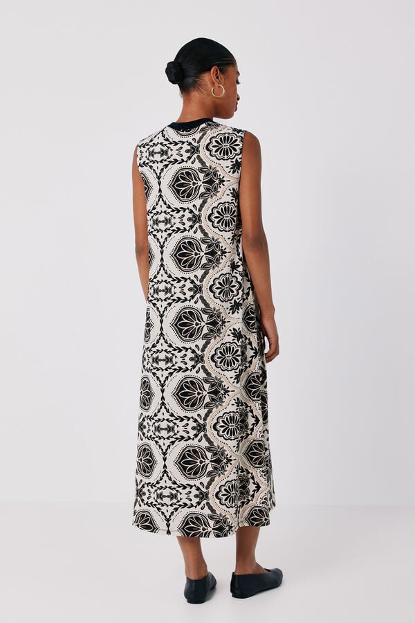 Cortefiel Fluid sleeveless dress Multicolour