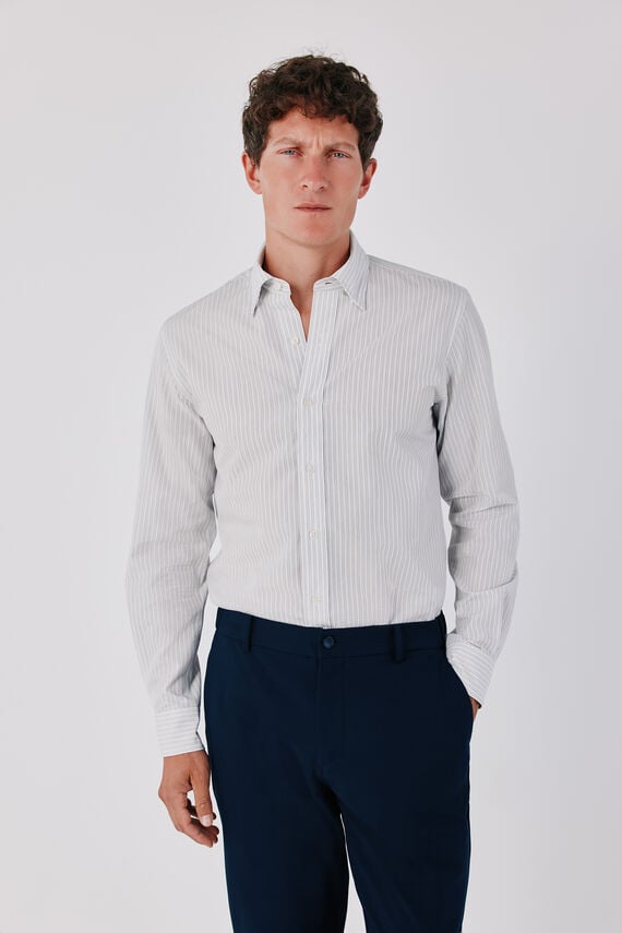 Camisa rayas algodón tencel