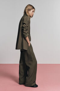 Cortefiel Wide leg cargo trousers Green