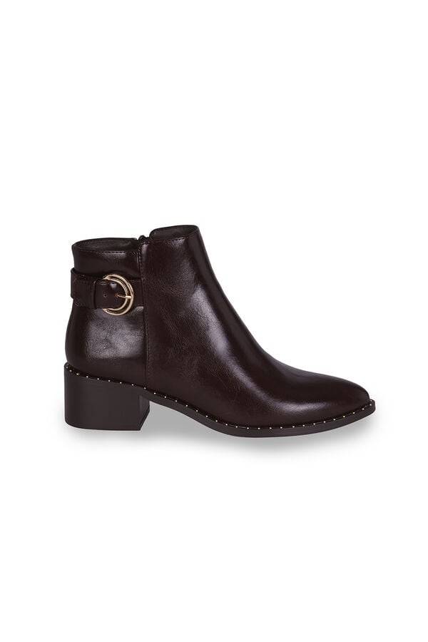 Cortefiel Low ankle boot Maroon