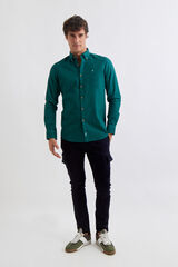 Williot Camisa estruturada tingida em tecido Verde