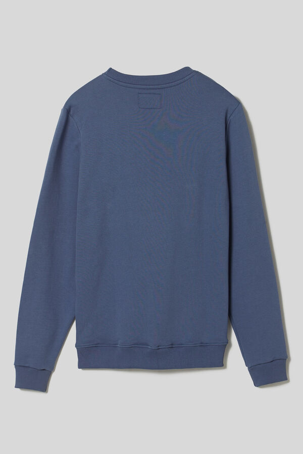 Cortefiel Sweatshirt clássica logo silbon azul Azul