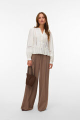 Vero Moda Blouse with lace and ruffles White