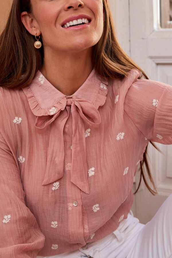 Pol&iacute;n Et Moi Camisa con lazada Tamy Rosa