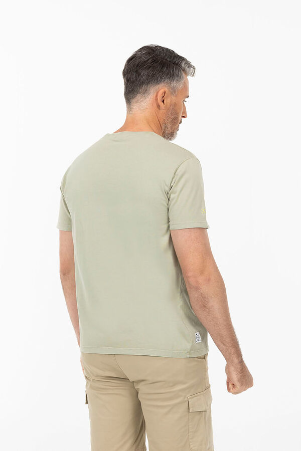 Cortefiel T-shirt estampado new splash peito Verde