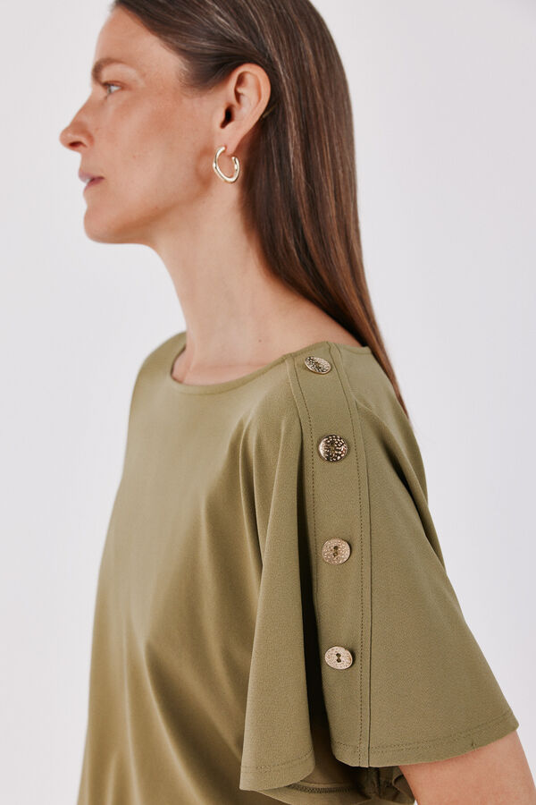 Cortefiel Fluid basic top Green