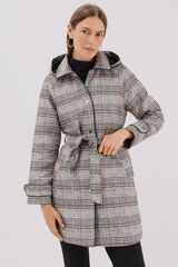 Cortefiel Satin trench coat with detachable hood Multicolour