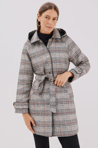 Cortefiel Gabardina acetinada capuz desmontável