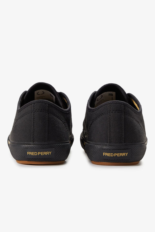 Fred Perry Sapatilha B708 Vintage Canva Preto