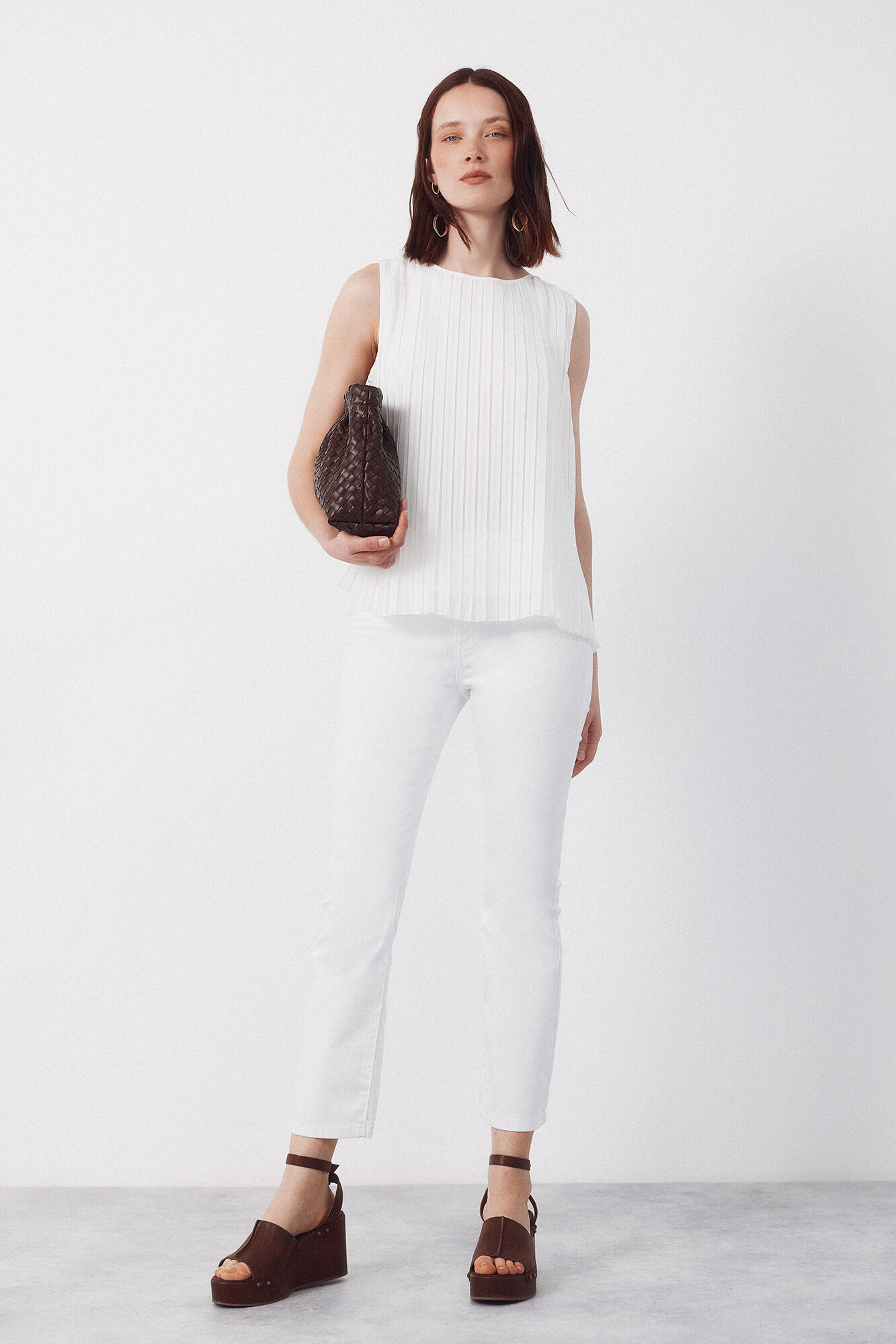 Cortefiel Blusa plissada