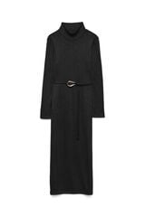 Vero Moda Vestido midi de malha com gola malha Preto