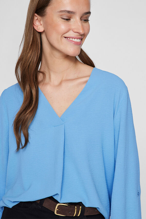 Vila blusa manga 3/4 Azul