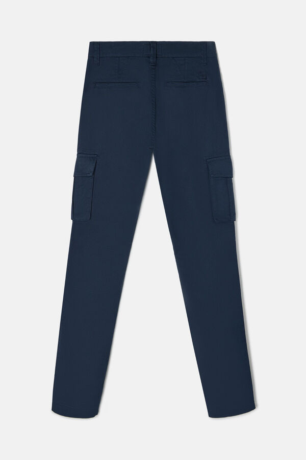 Silbon Calça cargo esportiva casual Azul