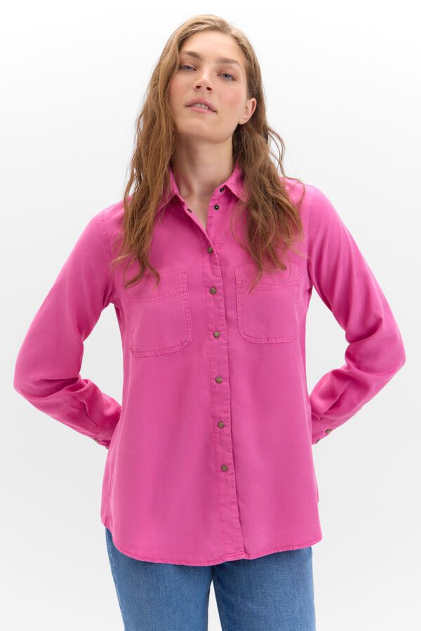 Cortefiel Camisa Vaquera Tencel Pink