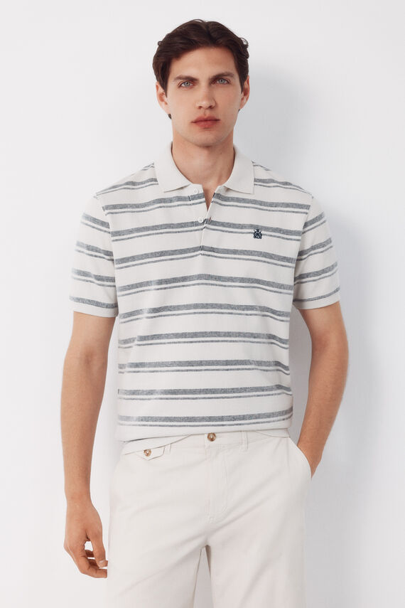 Polo estructura rayas