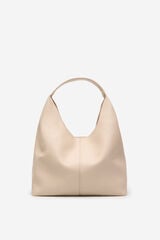 Cortefiel Mala hobo de pele Ecru