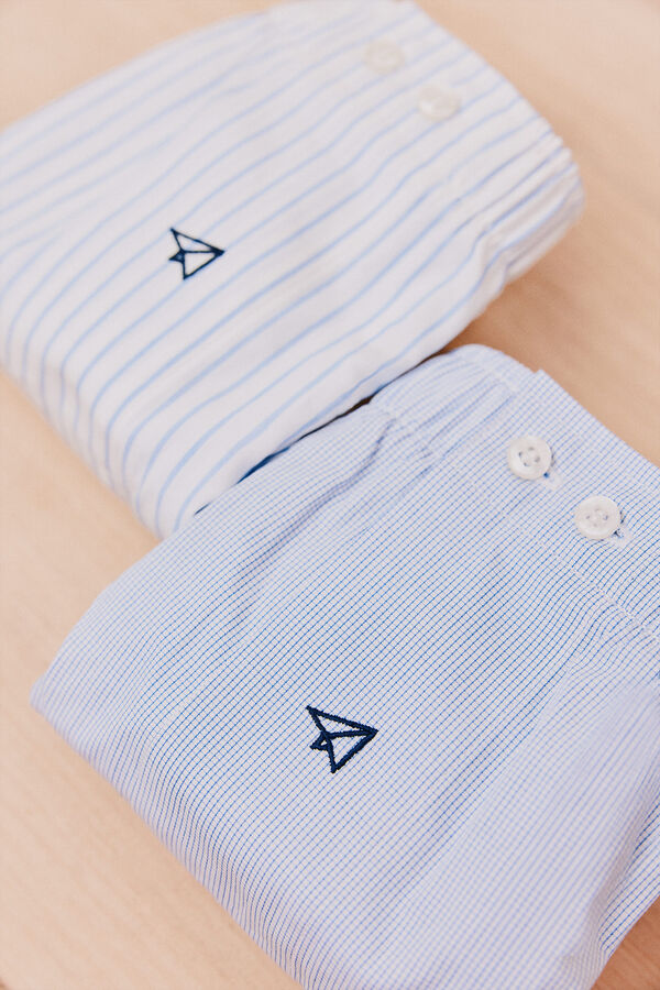 OOTO Pack 2 boxer em tecido Azul