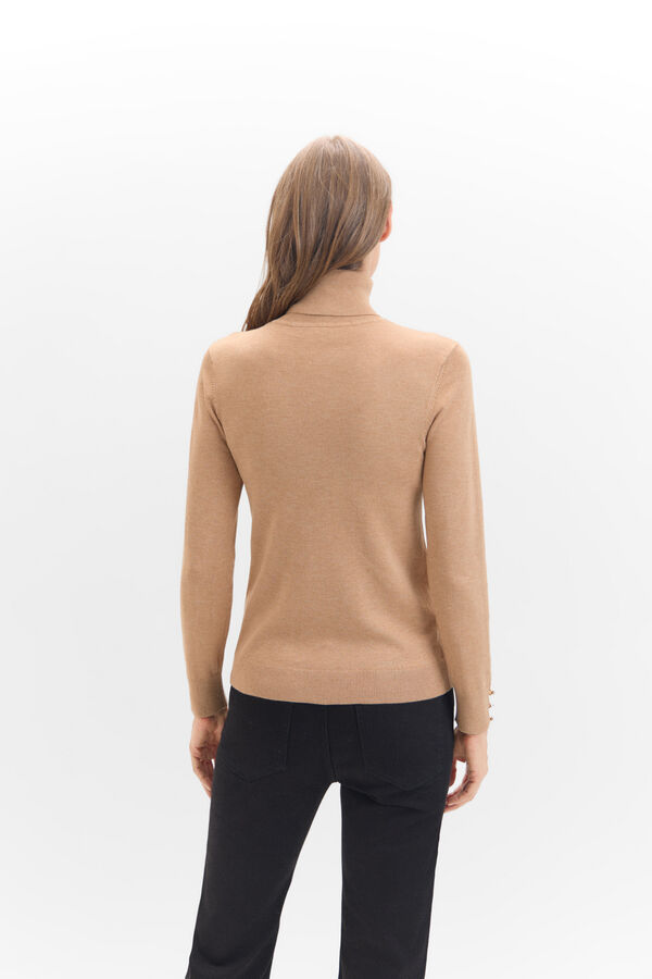 Cortefiel Polo neck jumper Beige