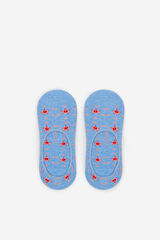 Cortefiel No-show socks with starfish print Blue