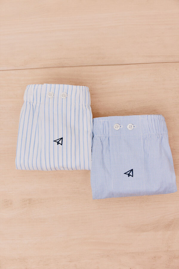 OOTO Pack 2 boxer em tecido Azul