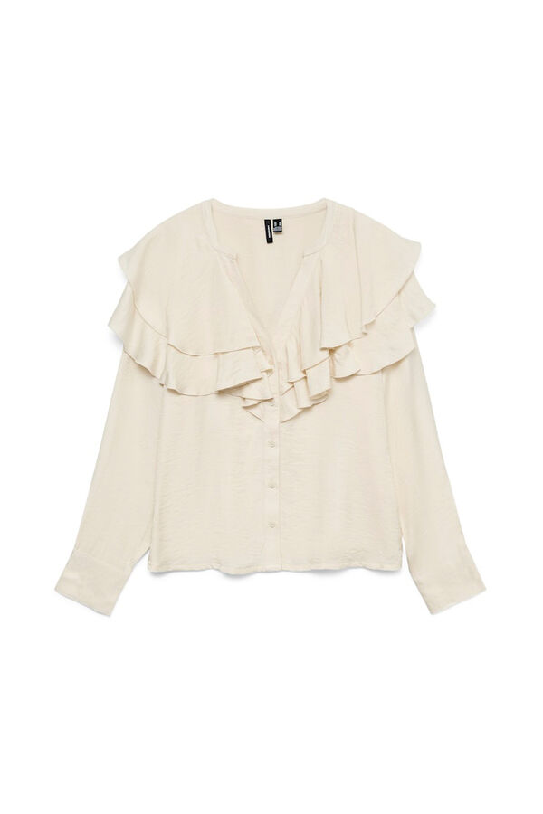 Vero Moda Blusa com gola franzida  Cinzento