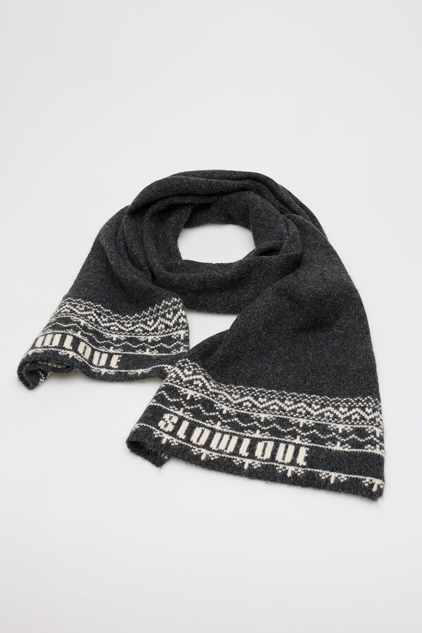 Cortefiel Logo scarf Grey