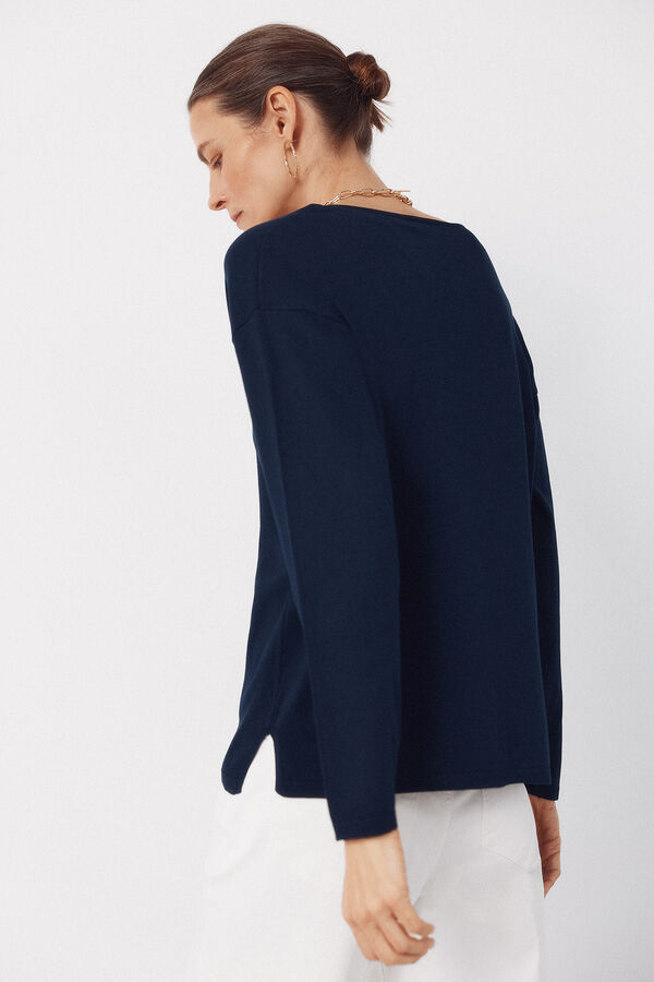 Cortefiel V-neck jumper Navy