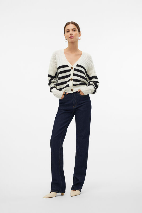 Vero Moda Cardigan de botões de manga comprida Branco