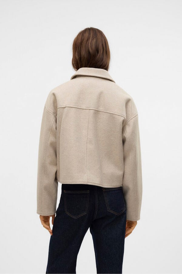 Vero Moda Casaco de feltro de manga comprida  Tostado