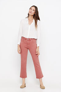 Cortefiel Cropped bell-bottom jeans Pink