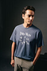 OOTO Camiseta gráfica lavada Azul