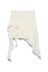 Vero Moda Asymmetric ruffle skirt White