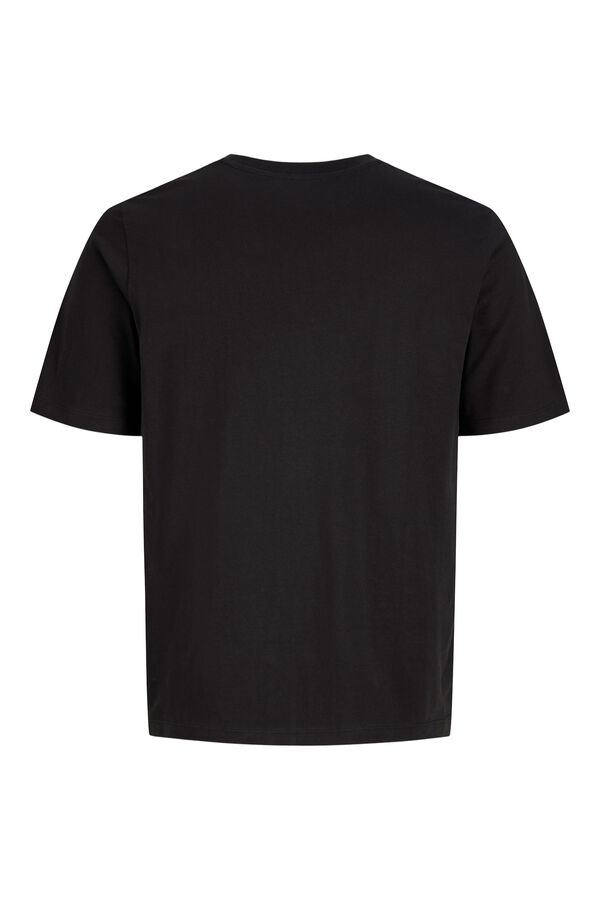 Jack & Jones T-shirt com logo em algod&atilde;o Preto