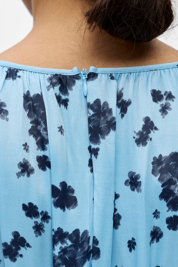 Object Vestido comprido estampado Azul