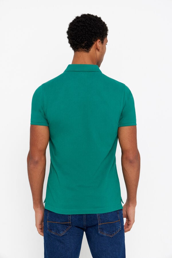 Cortefiel Essential slim polo shirt Green