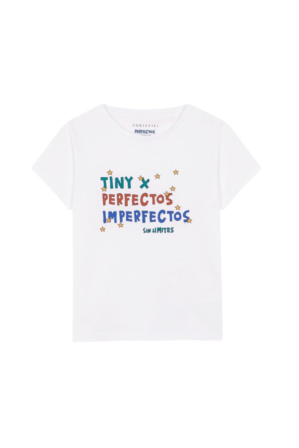 Cortefiel Children's unisex T-shirt White
