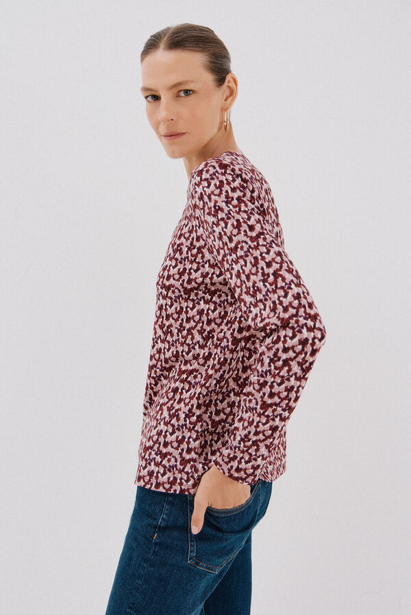 Cortefiel Gold piece top with neckline Multicolour