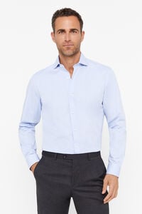 Cortefiel Plain pintpoint shirt Blue