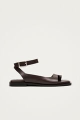 Alohas Leather sandals Tebas Dark brown