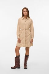 Vero Moda Vestido camisa de veludo cotelê Cinzento