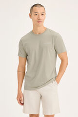 Dockers T-shirt decote redondo Tostado