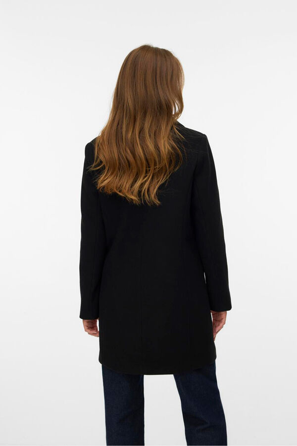 Vero Moda sobretudo de tecido midi Preto
