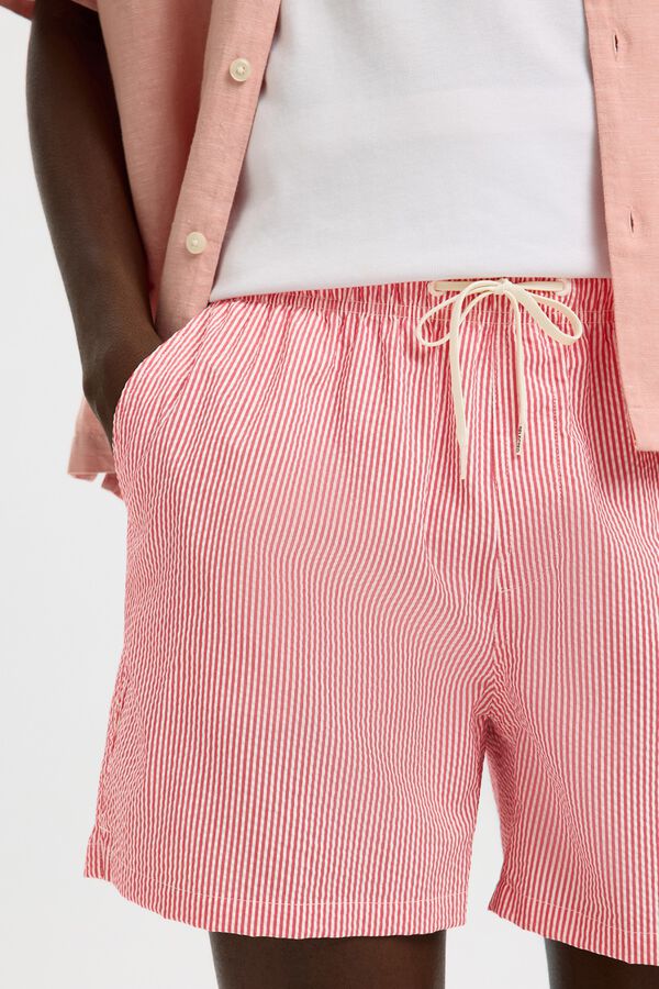 Selected Fato de banho liso Vermelho