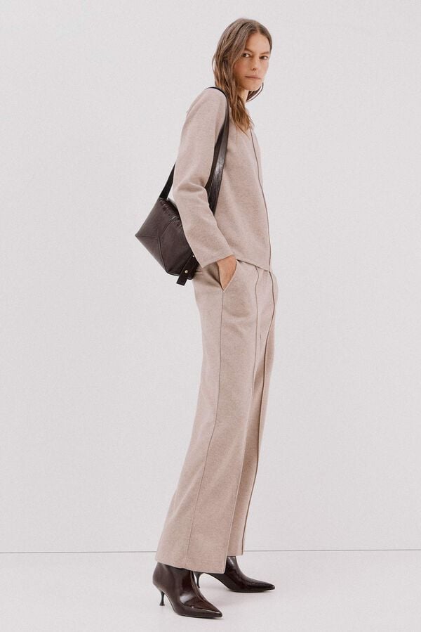 Cortefiel Chimney neckline top Beige