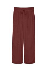 Vero Moda Cal&ccedil;a com cintura el&aacute;stica de linho Castanho