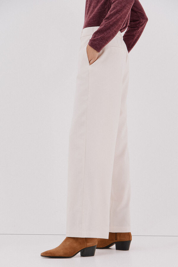 Cortefiel Women's trousers White
